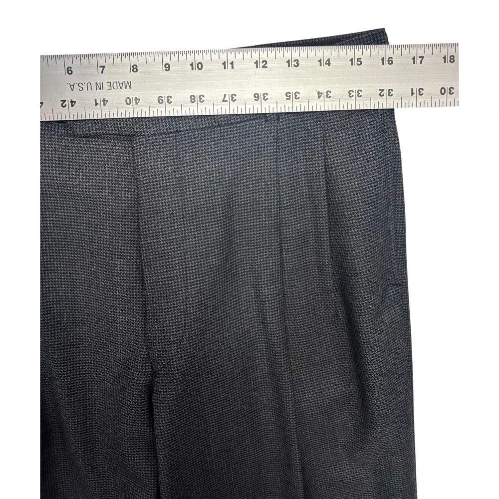 Jos A Bank 40R 32x30 Gray Black Micro Houndstooth 2pc Pant Suit Pleated Wool